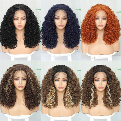 Femi - Curly Afro Lace Hair Wig With Baby Hair
