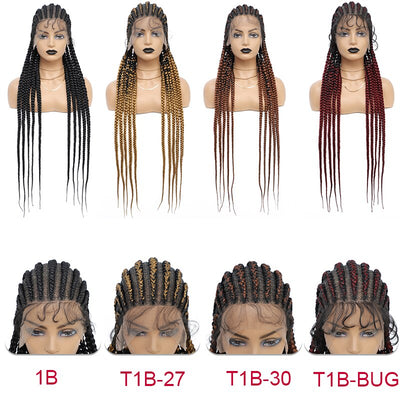 Destiny-  Long Cornrow Jumbo Knotless Braid Lace Front Wig with Baby Hair 360
