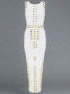 Ava - Metal Detailed Design Bandage Dress