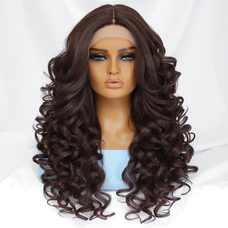 Tia - Curly Wig Heat Resistant Lace Front Wigs 13X4X1