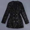 Hailey Black Sequinned Blazer Dress