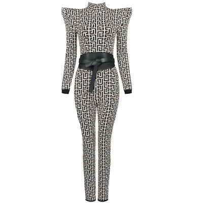 Gia Long Sleeve High Neck Jumpsuit