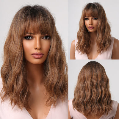 Toni - Wavy Ombre Wig With Bangs