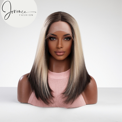 Jamila -  T-Part  Ombre Light Blonde to Brown Lace Wig