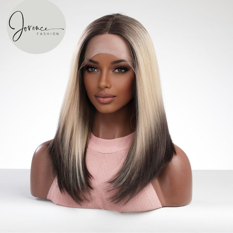 Jamila -  T-Part  Ombre Light Blonde to Brown Lace Wig